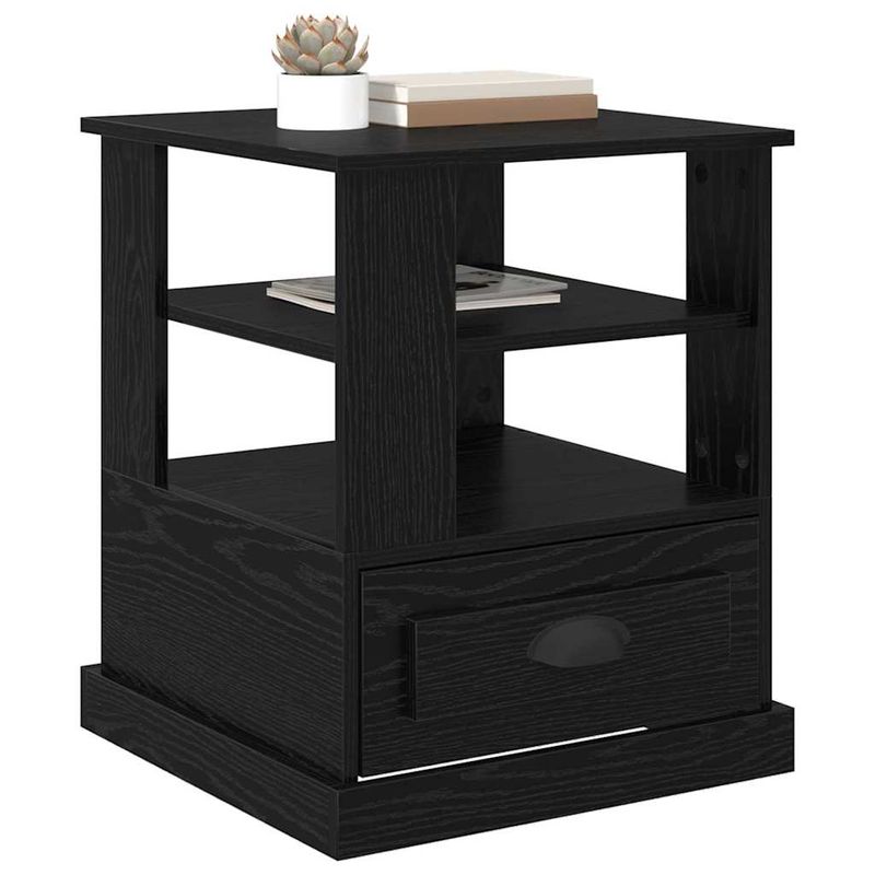 Casa si Gradina - Mobilier - Mese si birouri - Mese living - Noptiera stejar negru 50 x 50 x 60 cm Lemn compozit - Infinity.ro