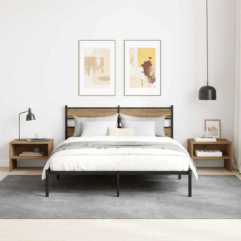 Casa si Gradina - Mobilier - Comode si corpuri - Noptiere - Noptiera 2 pcs stejar artizanal 40 x 30 x 30 cm - Infinity.ro