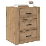 Casa si Gradina - Mobilier - Comode si corpuri - Noptiere - Noptiera stejar artizanal 50 x 36 x 60 cm Lemn compozit - Infinity.ro