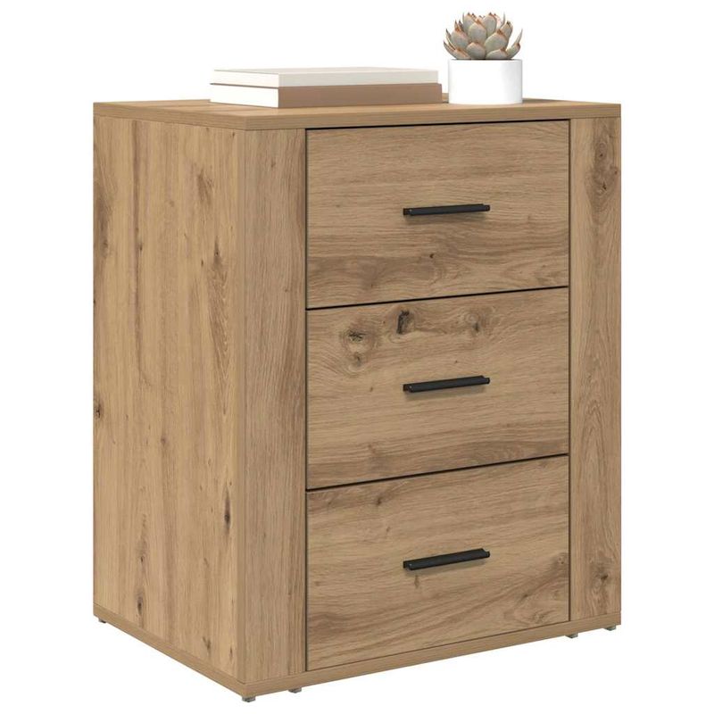 Casa si Gradina - Mobilier - Comode si corpuri - Noptiere - Noptiera stejar artizanal 50 x 36 x 60 cm Lemn compozit - Infinity.ro