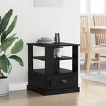 Casa si Gradina - Mobilier - Mese si birouri - Mese living - Noptiera stejar negru 50 x 50 x 60 cm Lemn compozit - Infinity.ro