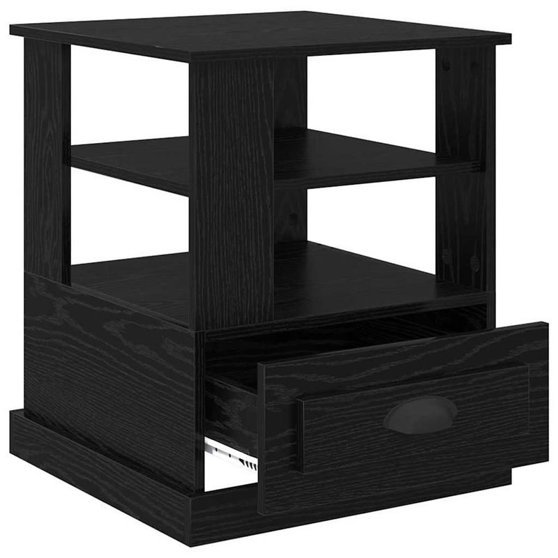 Casa si Gradina - Mobilier - Mese si birouri - Mese living - Noptiera stejar negru 50 x 50 x 60 cm Lemn compozit - Infinity.ro