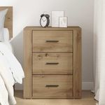 Casa si Gradina - Mobilier - Comode si corpuri - Noptiere - Noptiera stejar artizanal 50 x 36 x 60 cm Lemn compozit - Infinity.ro