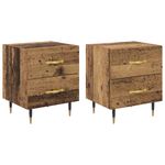 Casa si Gradina - Mobilier - Comode si corpuri - Noptiere - Noptiera cu sertar 2 pcs Lemn vechi 40 x 35 x 47.5 cm - Infinity.ro