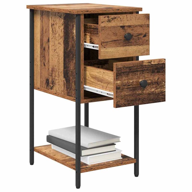 Casa si Gradina - Mobilier - Comode si corpuri - Noptiere - Noptiera cu sertar Lemn vechi 32 x 42 x 70 cm - Infinity.ro