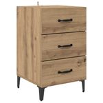Casa si Gradina - Mobilier - Comode si corpuri - Noptiere - Noptiera stejar artizanal 40 x 40 x 66 cm Lemn compozit - Infinity.ro