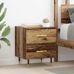 Casa si Gradina - Mobilier - Comode si corpuri - Noptiere - Noptiera cu sertar 2 pcs Lemn vechi 40 x 35 x 47.5 cm - Infinity.ro