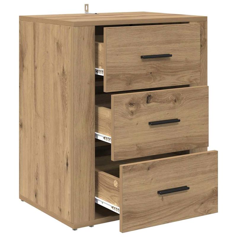 Casa si Gradina - Mobilier - Comode si corpuri - Noptiere - Noptiera stejar artizanal 50 x 36 x 60 cm Lemn compozit - Infinity.ro