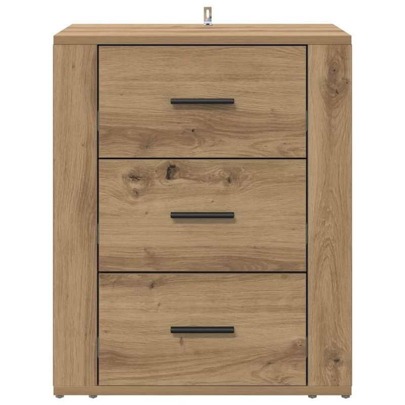 Casa si Gradina - Mobilier - Comode si corpuri - Noptiere - Noptiera stejar artizanal 50 x 36 x 60 cm Lemn compozit - Infinity.ro