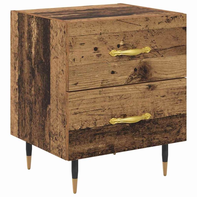 Casa si Gradina - Mobilier - Comode si corpuri - Noptiere - Noptiera cu sertar 2 pcs Lemn vechi 40 x 35 x 47.5 cm - Infinity.ro