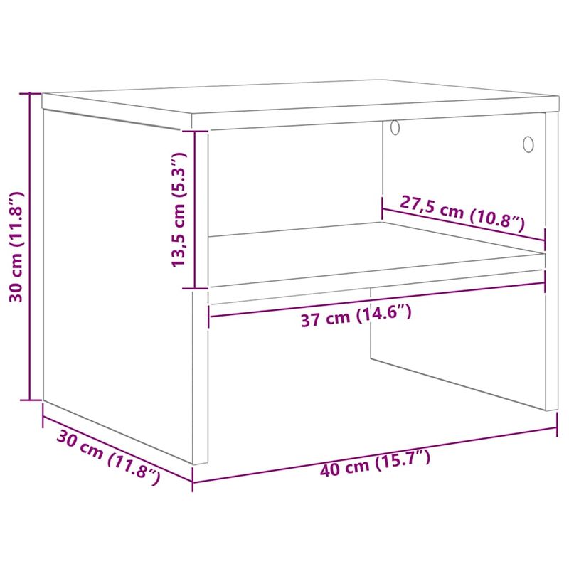 Casa si Gradina - Mobilier - Comode si corpuri - Noptiere - Noptiera 2 pcs stejar artizanal 40 x 30 x 30 cm - Infinity.ro