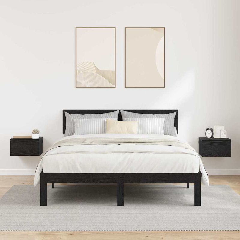 Casa si Gradina - Mobilier - Comode si corpuri - Noptiere - Noptiera cu sertar 2 pcs stejar negru 34 x 30 x 20 cm - Infinity.ro