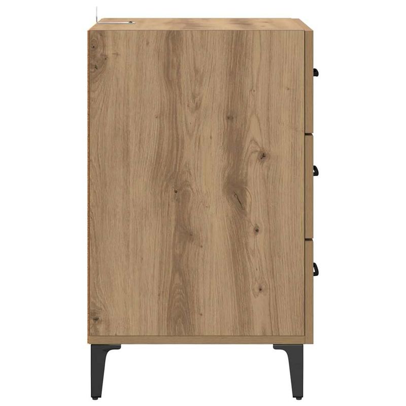 Casa si Gradina - Mobilier - Comode si corpuri - Noptiere - Noptiera stejar artizanal 40 x 40 x 66 cm Lemn compozit - Infinity.ro