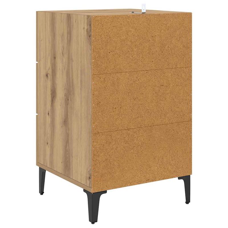 Casa si Gradina - Mobilier - Comode si corpuri - Noptiere - Noptiera stejar artizanal 40 x 40 x 66 cm Lemn compozit - Infinity.ro