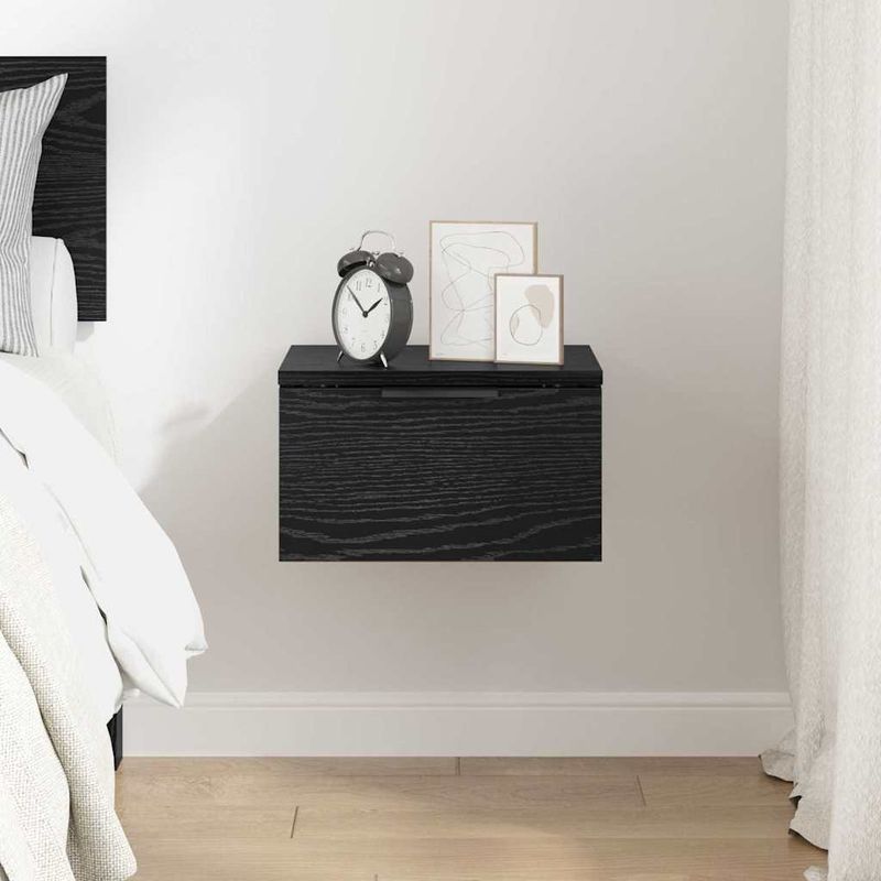 Casa si Gradina - Mobilier - Comode si corpuri - Noptiere - Noptiera stejar negru 34 x 30 x 20 cm Lemn compozit - Infinity.ro