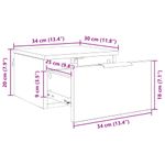 Casa si Gradina - Mobilier - Comode si corpuri - Noptiere - Noptiera stejar negru 34 x 30 x 20 cm Lemn compozit - Infinity.ro