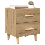 Casa si Gradina - Mobilier - Comode si corpuri - Noptiere - Noptiera cu sertar 2 pcs stejar artizanal 40 x 35 x 47.5 cm - Infinity.ro
