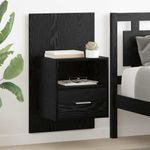 Casa si Gradina - Mobilier - Comode si corpuri - Noptiere - Noptiera cu sertar 2 pcs Stejar negru 48.5 x 32.5 x 80 cm - Infinity.ro
