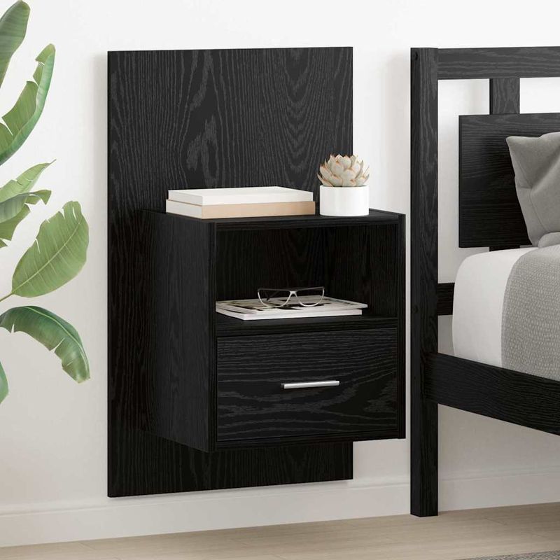 Casa si Gradina - Mobilier - Comode si corpuri - Noptiere - Noptiera cu sertar 2 pcs Stejar negru 48.5 x 32.5 x 80 cm - Infinity.ro