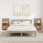 Casa si Gradina - Mobilier - Comode si corpuri - Noptiere - Noptiera 2 pcs stejar artizanal 48.5 x 32.5 x 80 cm - Infinity.ro