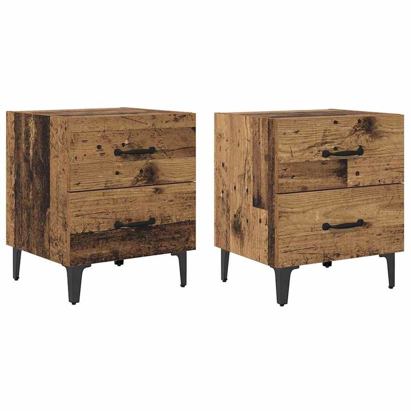Casa si Gradina - Mobilier - Comode si corpuri - Noptiere - Noptiera 2 pcs Lemn vechi 40 x 35 x 47.5 cm Lemn compozit - Infinity.ro