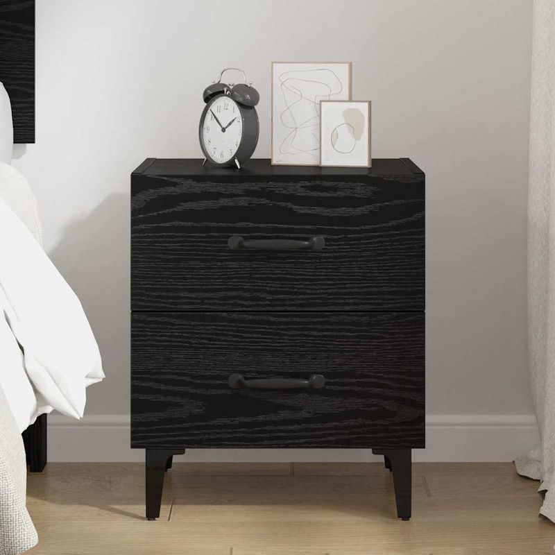 Casa si Gradina - Mobilier - Comode si corpuri - Noptiere - Noptiera Stejar negru 40 x 35 x 47.5 cm Lemn compozit - Infinity.ro