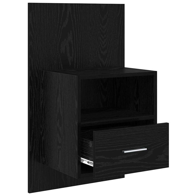 Casa si Gradina - Mobilier - Comode si corpuri - Noptiere - Noptiera cu sertar 2 pcs Stejar negru 48.5 x 32.5 x 80 cm - Infinity.ro