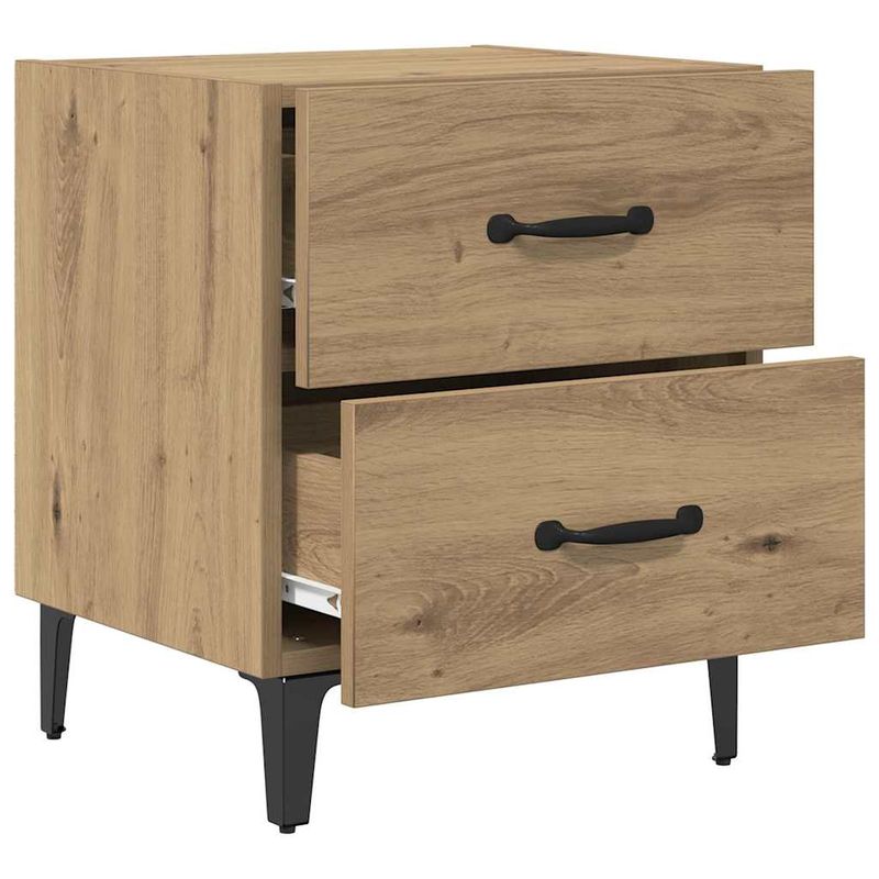 Casa si Gradina - Mobilier - Comode si corpuri - Noptiere - Noptiera stejar artizanal 40 x 35 x 47.5 cm Lemn compozit - Infinity.ro