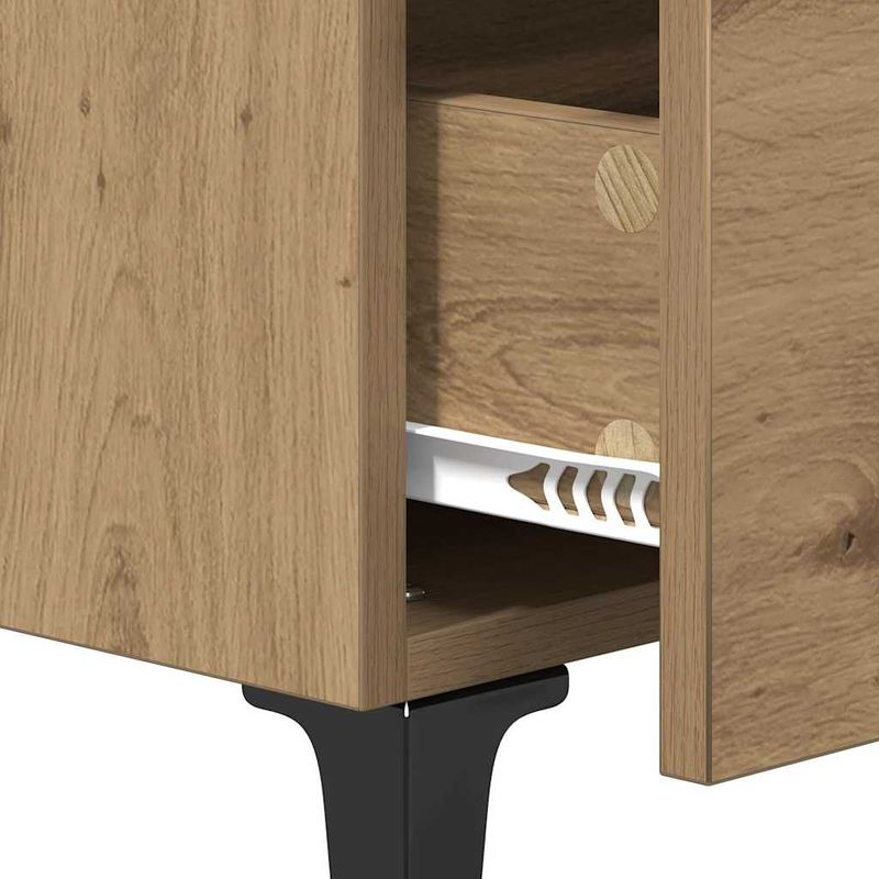 Casa si Gradina - Mobilier - Comode si corpuri - Noptiere - Noptiera stejar artizanal 40 x 35 x 47.5 cm Lemn compozit - Infinity.ro