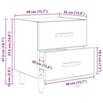 Casa si Gradina - Mobilier - Comode si corpuri - Noptiere - Noptiera cu sertar 2 pcs stejar artizanal 40 x 35 x 47.5 cm - Infinity.ro