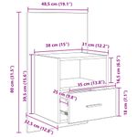 Casa si Gradina - Mobilier - Comode si corpuri - Noptiere - Noptiera cu sertar 2 pcs Stejar negru 48.5 x 32.5 x 80 cm - Infinity.ro