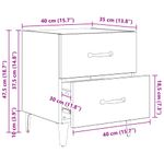 Casa si Gradina - Mobilier - Comode si corpuri - Noptiere - Noptiera 2 pcs Lemn vechi 40 x 35 x 47.5 cm Lemn compozit - Infinity.ro