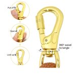 Petshop - Accesorii petshop - Zgarzi, lese si hamuri - Lese - Set premium pentru caini compus din lesa rezistenta din franghie de poliester cu accesorii din aliaj gold-zinc, zgarda, marime L - Infinity.ro