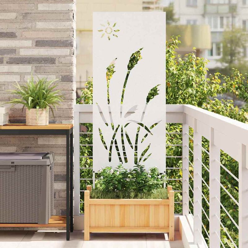 Casa si Gradina - Gradina si terasa - Decoratiuni exterior - Ornamente gradina - Panou decorativ pentru gradina Traforaj Alb 50 x 140 cm - Infinity.ro