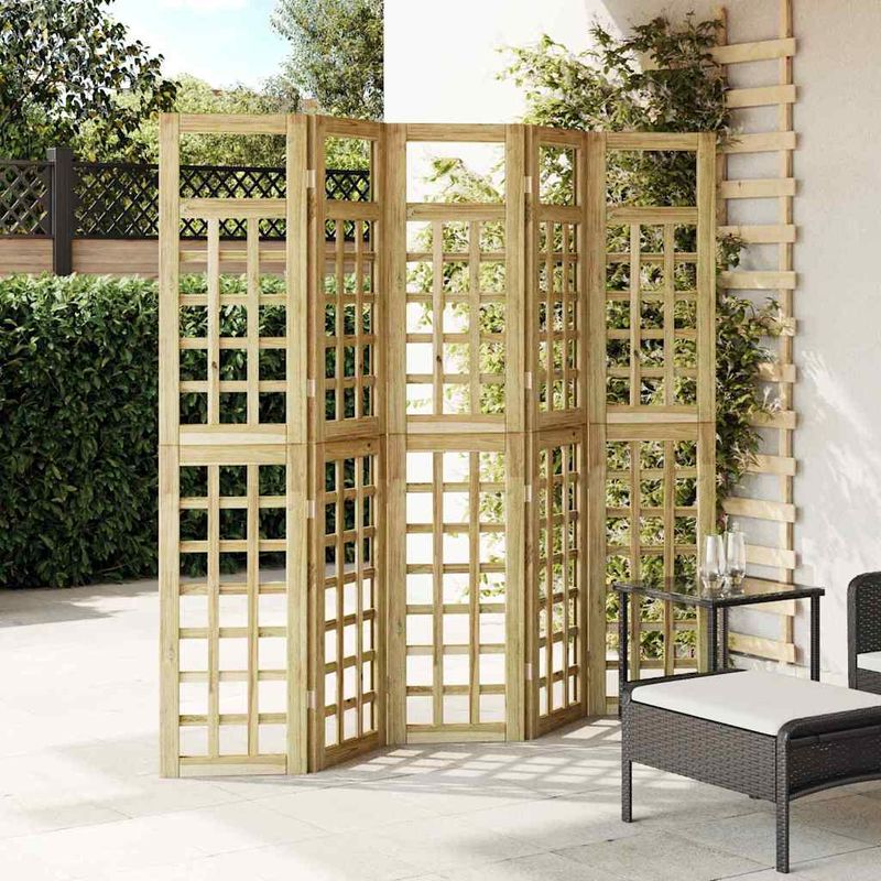 Casa si Gradina - Decoratiuni - Pereti despartitori si paravane - Panou decorativ pentru exterior 5 pcs Maro 200 x 180 cm - Infinity.ro