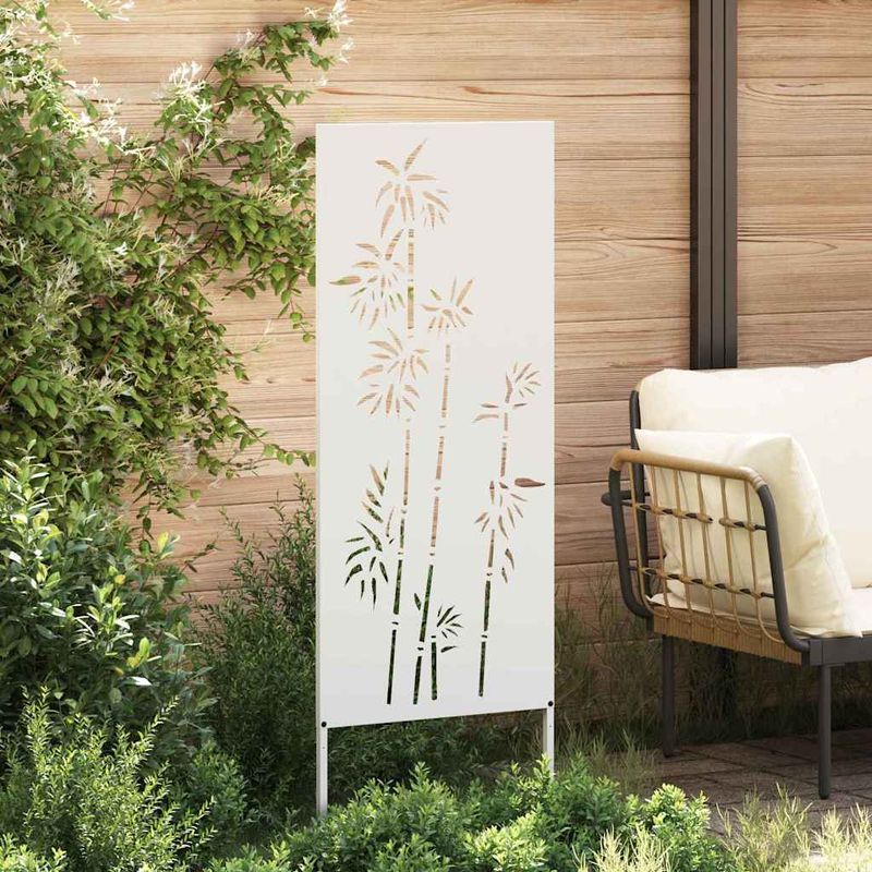 Casa si Gradina - Gradina si terasa - Decoratiuni exterior - Ornamente gradina - Panou decorativ pentru gradina Floral Alb 50 x 140 cm - Infinity.ro