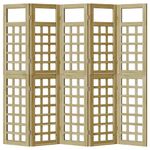 Casa si Gradina - Decoratiuni - Pereti despartitori si paravane - Panou decorativ pentru exterior 5 pcs Maro 200 x 180 cm - Infinity.ro