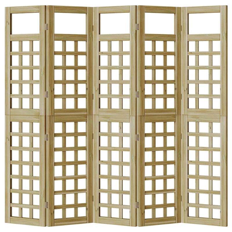 Casa si Gradina - Decoratiuni - Pereti despartitori si paravane - Panou decorativ pentru exterior 5 pcs Maro 200 x 180 cm - Infinity.ro