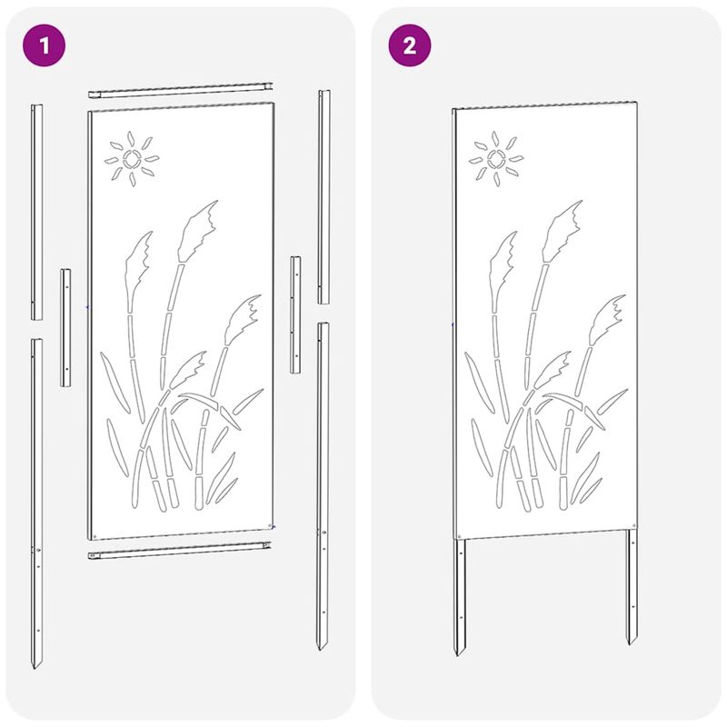 Casa si Gradina - Gradina si terasa - Decoratiuni exterior - Ornamente gradina - Panou decorativ pentru gradina Traforaj Alb 50 x 140 cm - Infinity.ro