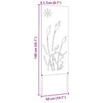 Casa si Gradina - Gradina si terasa - Decoratiuni exterior - Ornamente gradina - Panou decorativ pentru gradina Traforaj Alb 50 x 140 cm - Infinity.ro