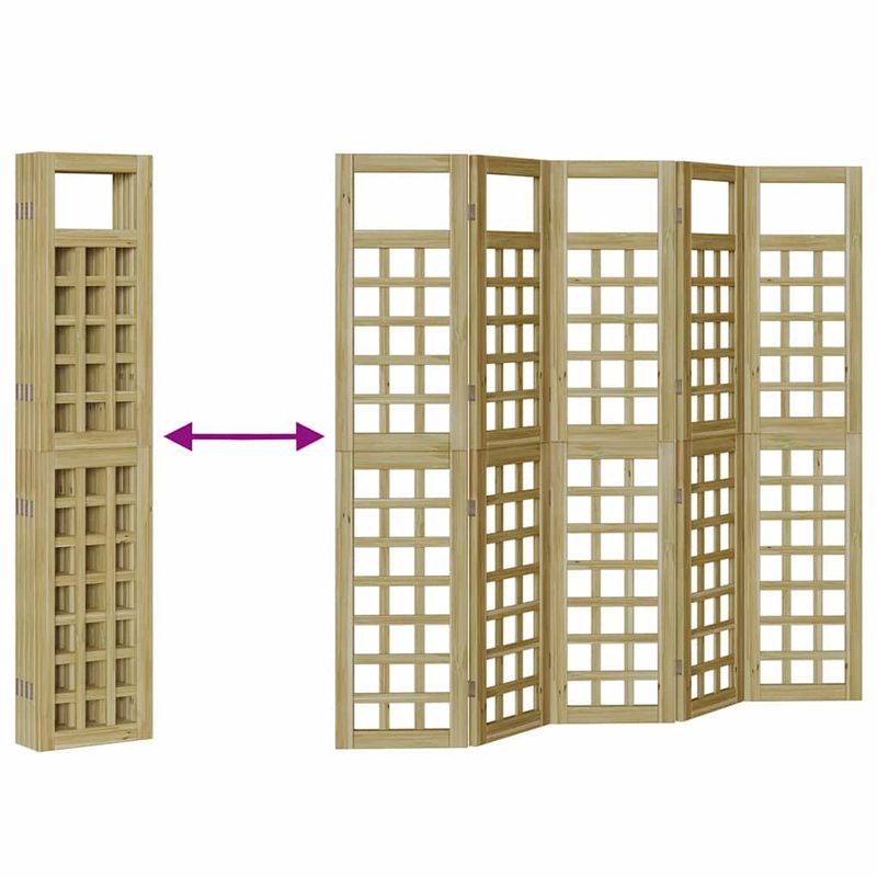 Casa si Gradina - Decoratiuni - Pereti despartitori si paravane - Panou decorativ pentru exterior 5 pcs Maro 200 x 180 cm - Infinity.ro