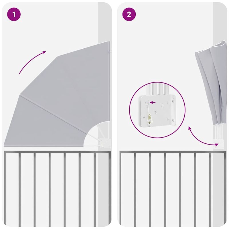 Casa si Gradina - Gradina si terasa - Umbrele si pavilioane - Umbrele - Panou de intimitate pentru balcon Gri 115 x 115 cm tesatura - Infinity.ro