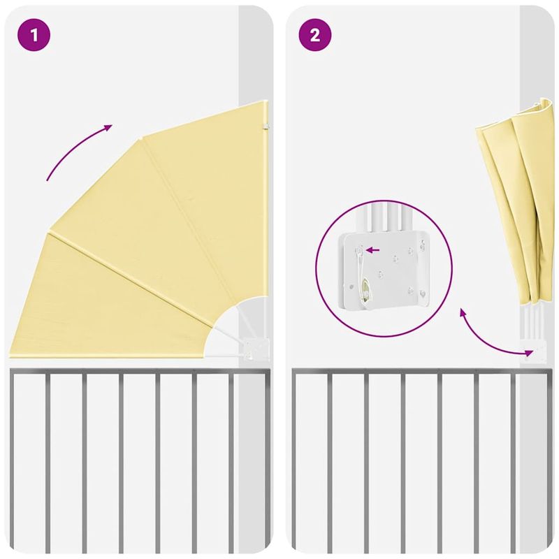 Casa si Gradina - Gradina si terasa - Umbrele si pavilioane - Umbrele - Panou de intimitate pentru balcon Nisipiu 115 x 115 cm tesatura - Infinity.ro