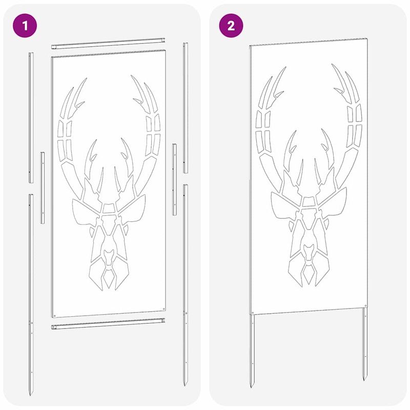 Casa si Gradina - Gradina si terasa - Decoratiuni exterior - Ornamente gradina - Panou decorativ pentru gradina Animal Print Alb 50 x 140 cm - Infinity.ro