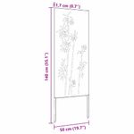 Casa si Gradina - Gradina si terasa - Decoratiuni exterior - Ornamente gradina - Panou decorativ pentru gradina Floral Alb 50 x 140 cm - Infinity.ro