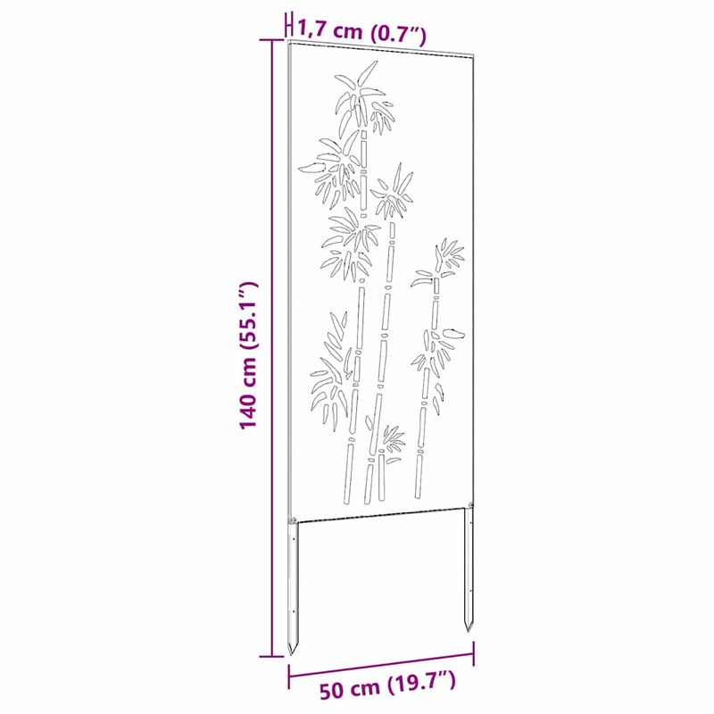 Casa si Gradina - Gradina si terasa - Decoratiuni exterior - Ornamente gradina - Panou decorativ pentru gradina Floral Alb 50 x 140 cm - Infinity.ro