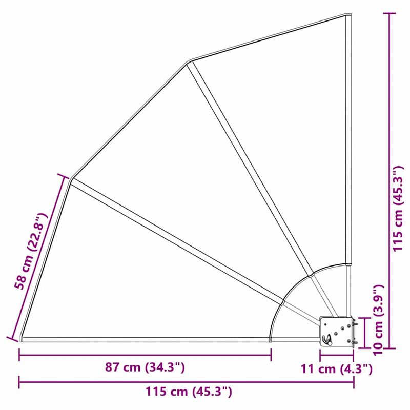 Casa si Gradina - Gradina si terasa - Umbrele si pavilioane - Umbrele - Panou de intimitate pentru balcon Nisipiu 115 x 115 cm tesatura - Infinity.ro