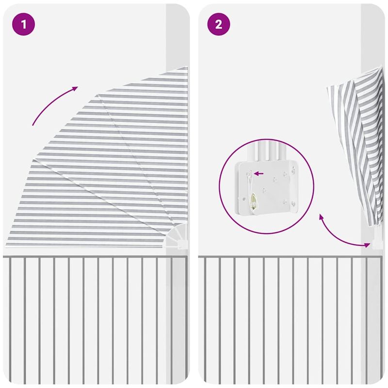 Casa si Gradina - Gradina si terasa - Umbrele si pavilioane - Umbrele - Panou de intimitate pentru balcon Antracit si alb 210 x 210 cm - Infinity.ro