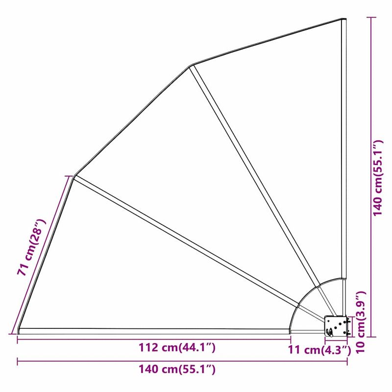 Casa si Gradina - Gradina si terasa - Umbrele si pavilioane - Umbrele - Panou de intimitate pentru balcon Negru 140 x 140 cm tesatura - Infinity.ro