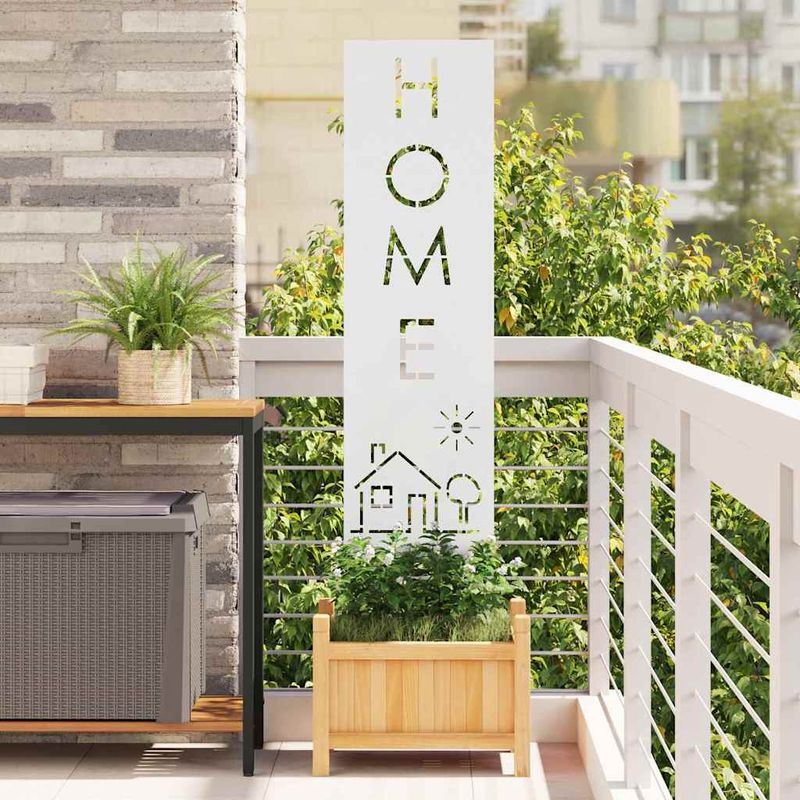 Casa si Gradina - Gradina si terasa - Decoratiuni exterior - Ornamente gradina - Panou decorativ pentru gradina Traforaj Alb 32 x 140 cm - Infinity.ro